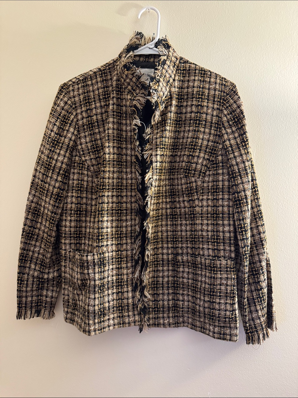 K STUDIO Neutral Tweed Blazer